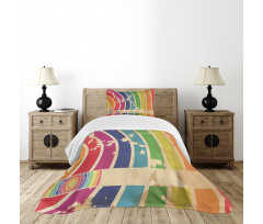 Curves Old Look Bedspread Set