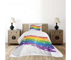 Gay Pride Flag Bedspread Set