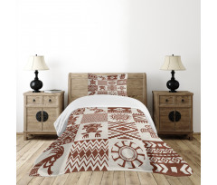 Grunge Native Tile Bedspread Set