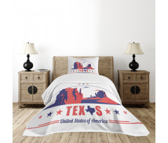 State Map Cowboy Bedspread Set