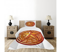 Seal Design in Warm Tones Bedspread Set