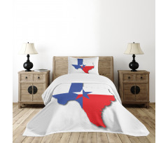 Map Outline Flag Bedspread Set