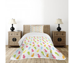 Fresh Tropical Fruits Bedspread Set