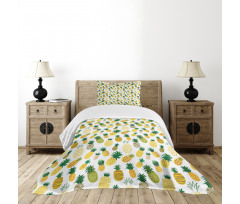 Cartoon Fruits Pineapples Bedspread Set