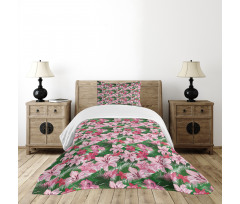 Hawaiian Spring Blossoms Bedspread Set