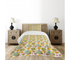 Retro Fresh Nature Theme Bedspread Set