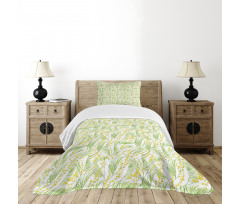 Watercolor Mimosa Bedspread Set