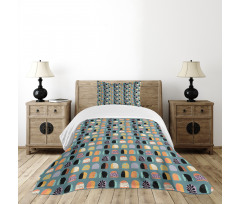 Hand Drawn Shapes Bedspread Set