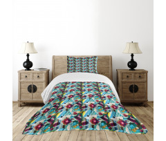 Grungy Geometric Art Bedspread Set