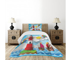 Kids Coast Cartoon Bedspread Set