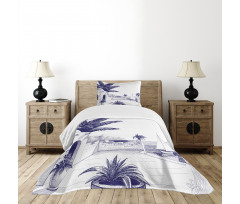 Beach House by Sea Bedspread Set