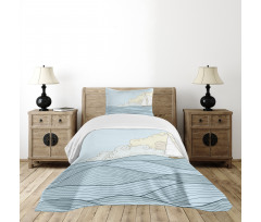 Doodle Style Ocean Bedspread Set
