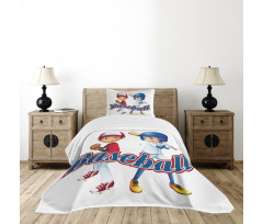 Baseball Pitching Bedspread Set