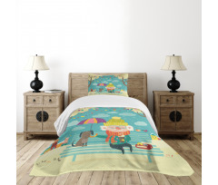 Old Man and His Dog Bedspread Set