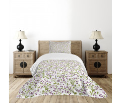 Green Leaves Berries Bedspread Set