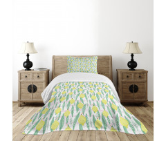 Lemon Leaves Bedspread Set