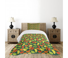 Healthy Organic Fruits Bedspread Set