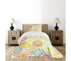 Tropical Clementine Bedspread Set