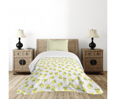 Watercolored Lemons Bedspread Set