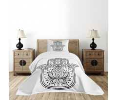 Oriental Lotus and Fish Bedspread Set