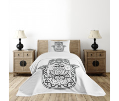 Oriental Curlicues Lotus Bedspread Set