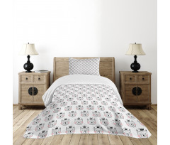 Funny Crowned Bears Bedspread Set