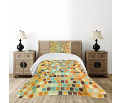 Checkered Square Wall Bedspread Set