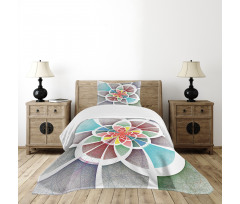 Circles Fractal Lines Bedspread Set