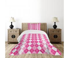 Traditional Argyle Bedspread Set