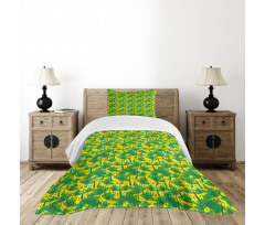 Coconuts on Palm Tree Bedspread Set