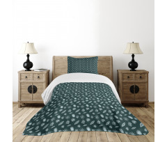 Fan Palm and Aralia Bedspread Set