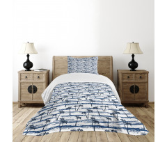 Coconut Tree Beach Bedspread Set