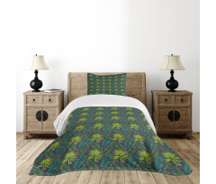 Tropical Fern Aralia Bedspread Set