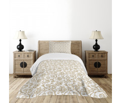 Floral Paisley Motif Bedspread Set