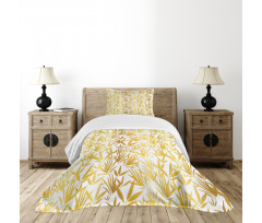 Tropic Bamboo Leaves Bedspread Set