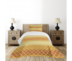 Fish Scale Rising Sun Bedspread Set