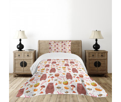 Autumn Forest Wildlife Bedspread Set