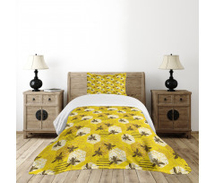 Patchwork Floral Elements Bedspread Set