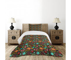 Cartoon Insects Playing Bedspread Set