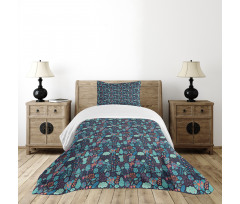 Rainy Clouds and Owls Bedspread Set