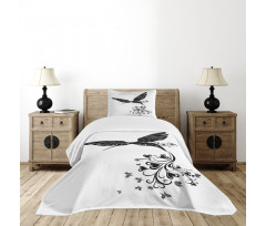 Hummingbird Heart Bedspread Set