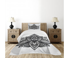 Lotus Flower Tattoo Art Bedspread Set