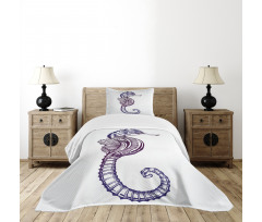 Boho Seahorse Tattoo Bedspread Set