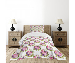 Buds Violet Pansies Bedspread Set