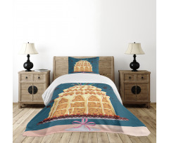 Crumb Coated Party Cake Bedspread Set