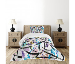 Color Splash Effect Bedspread Set