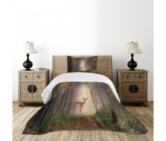 Deer Mystical Forest Bedspread Set