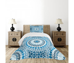 Concentric Circles Dots Bedspread Set