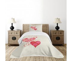 Ornamental Hearts Bedspread Set