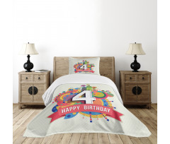 4 Years Old Colorful Bedspread Set